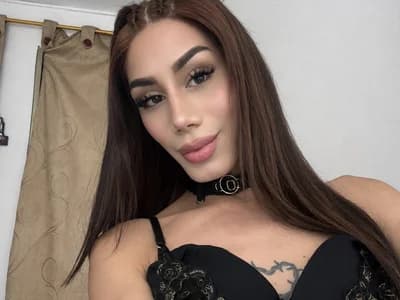 See-through leather top highlights trans curves on stream. internet_g1rlsxx
