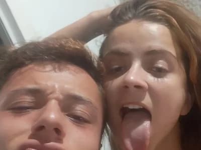 Doggy style creampie girl She takes a creamy load in doggy style pose YoungHornyTwo