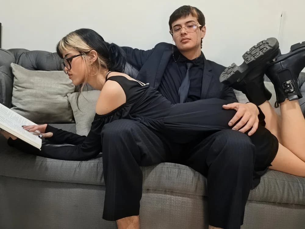 Flirting teens Plenty of playful teasing as teensy couple puts on a show just for you two. Melany_n_Oliver