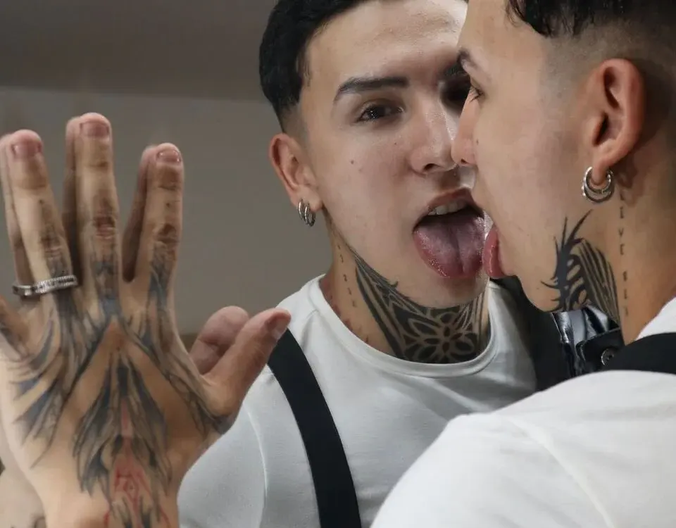 Piercings cam guys on a live feed